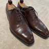 [Sold] Vass Budapest V Tip Oxford Brown Museum Calf Leather 42.5 EU U Last Brogue