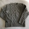 PRICE DROP! Inis Meain Trellis Cable Crew Neck Sweater in Grey sz. M