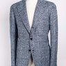 Orazio Luciano Blue Check - Wool, Silk & Linen - 52