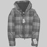 Ended | Greg Lauren Sherpa-Lined Checked Wool Hooded Jacket 3/L Zip-Front