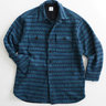 18 East Petrol Blue Diamondweave Molloy & Sons Keating Shirt Jacket tag size L (~XL fit)