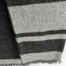 Price Drop: Begg & Co Large "Beaufort" Washed Wool & Cashmere Scarf in Charcoal & Light Grey