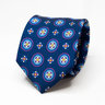 Blue Medallion Tie Navy Blue Ancient Madder Necktie