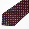 Burgundy Mini Floral Tie Maroon Flower Pattern Wine Necktie for Men