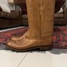 LUCCHESE CLASSICS MEN'S SAND BURNISHED BABY BUFFALO ROPER HANDMADE COWBOY BOOTS size US 12D