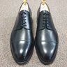 SOLD NEW Carlos Santos 9381 Derby Black Shadow Patina Dainite Sole UK 7.5 + Shoe Trees