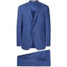 Corneliani Full-Canvas Unlined Wool/Linen Suit IT48/US38 Drop7 Blue Solid