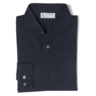 The Armoury Long Sleeve Spread Collar Polo Medium Navy