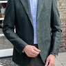 $1500 Caruso sport coat 38 / 48EU green glen check