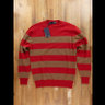 SOLD: LARDINI red brown striped wool cashmere mix sweater - Size 50 EU / Large - NWT