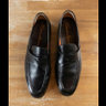 SANTONI black leather loafers - Size 8.5 US / 7.5 UK / 41.5 EU - New in Box
