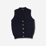 [SOLD] PRICE DROP- Drake's navy lambwool sleeveless cardigan, size 36/38