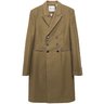 Rochas Double-Breasted Cotton Suede Coat by Federico Curradi Camel IT48/M