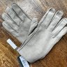 (New) Loro Piana Leather Gloves Medium M Stone