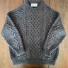 ** SOLD ** Strathtay Hand Knits (Inverallan) 1A Cable Knit Crewneck Sweater - 100% Cotton