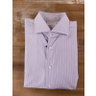 CESARE ATTOLINI pink striped cotton shirt - Size 44 / 17.5