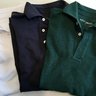 SOLD - Lot of 3 Kent Wang Polos - green, navy & white - medium