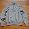SOLD Loro Piana Grey 100% Cashmere Sweater 48 flecks & suede Made in Italy