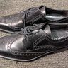 New FLORSHEIM Imperial black leather wingtip oxford shoes, US 10.5 / UK 9.5