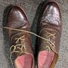 Used GRENSON leather brogue shoes (brown), size US 9.5