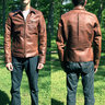 Aero Leather Jacket - Customized 1930s Premier Half Belt in Battered Tan Horse Hide Size 36
