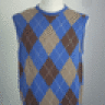 For sale: new blue argyle sweater vest from Drake's