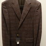 SOLD! NWT Corneliani Brown Plaid Wool/Silk/Linen/Cashmere Sport Coat 52L 42L $1695