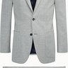 New SUITSUPPLY Havana light grey herringbone flannel wool suit (P4968) - SIZE 36R