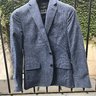 SOLD - Banana Republic Blue Patterned Cotton Tailored Fit Blazer 36s