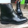 FOUNDERS - Cap-toe boot - CALFSKIN-lined - BLACK - 10D - Vibram sole - INCLUDES TREE