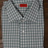 SOLD PRICE DROP 8/28! NWT Isaia Green & White Check Dress Shirt Size 17 Retail $475