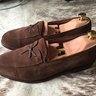 Christian Kimber x Eidos Crosshair Brown Suede Loafers