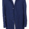 03/14/18 Price Drop! - Canali 42R Blue Herringbone Wool Overcoat Car Coat