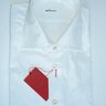 SOLD NWT $795 Kiton Napoli White Lightweight Plain Weave Cotton Spread Collar Shirt 15.75/40 EU
