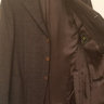 Sartoria Partenopea 38R / 40R Brown with Subtle Blue Stripes Wool Blend Blazer Sportcoat