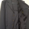 Sartoria Partenopea 42R Gray Striped 3-Button Wool Suit