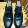 Carmina Alt Wien blucher in Green shell cordovan, Forest last, UK8.5EE. Trees & Shipping included