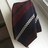 (SOLD) Drake's Striped Grenadine Tie - 2.75"