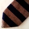 [SOLD] BNWT FIORIO HANDMADE 100% CASHMERE KNIT STRIPE TAUPE BROWN NAVY FW17 FREE SHIPPING