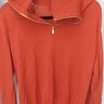 NWOT Isaia Orange Medium 100% Cashmere quarter-full zip