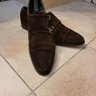 Santoni Suede Goodyear Doublemonk Sz 11US