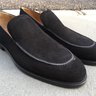 * ANOTHER $20 DROP * New $800 Jimmy Choo Italian Made Black Suede Mock Toe Loafers. Sz 45/12