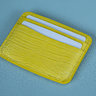 Summer Yellow Alligator Card Wallet