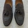SOLD Suitsupply Taupe Nubuck Tassel Loafers Size 10.5 US, 43.5 EU