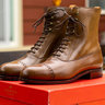 NIB Carmina Bourbon cordovan Balmoral boots