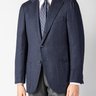 Cavour Navy Herringbone Jacket, Size 50, Made in Italy