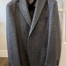 SOLD Samuelsohn Grey/Charcoal Herringbone Cashmere Jacket, Size 40