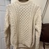 Summer Sweater Sale: L.L. Bean Cable Irish Fisherman Crew Sweater, Natural, Size M, Almost New