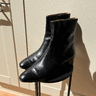 Carmina black high heel zip boot 6UK women's