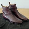 Ed Et Al Burgandy Jodhpur Boots US size 7.5 Hand-Welted Fiddle Waist